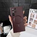 Luxury Matte Magnetic phone Case for Samsung galaxy S25 S24 S23 S22 Ultra S21 Plus A17 A07 A56 A36 A26 A16 Magsafe Phone Cover