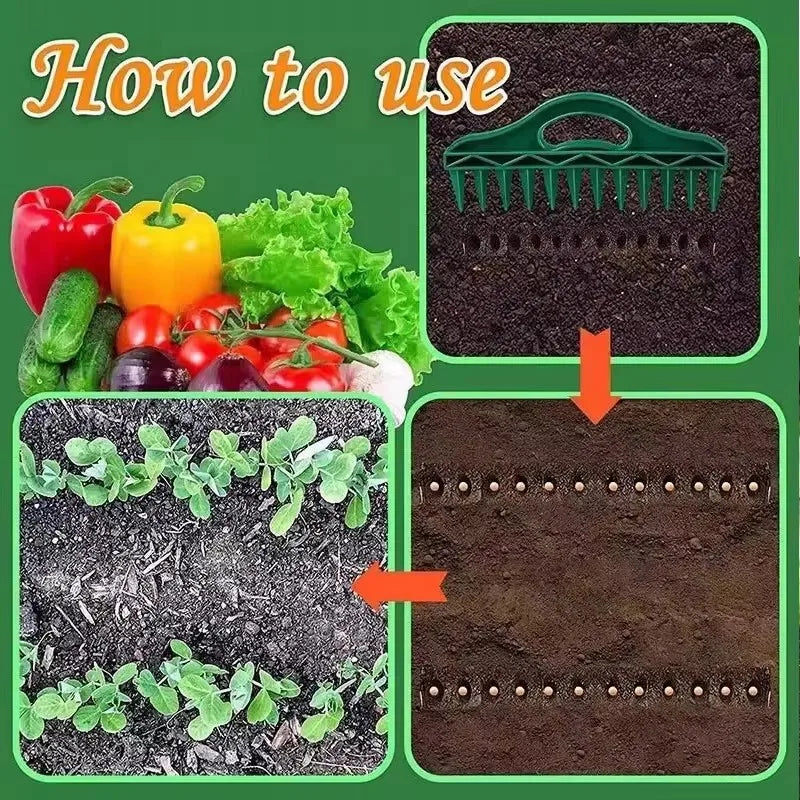 Seeds Spreader Seed in Gardening Manual Soil Portable Seeds Spacer Soil Puncher for Planting Seeds Soil Loosening