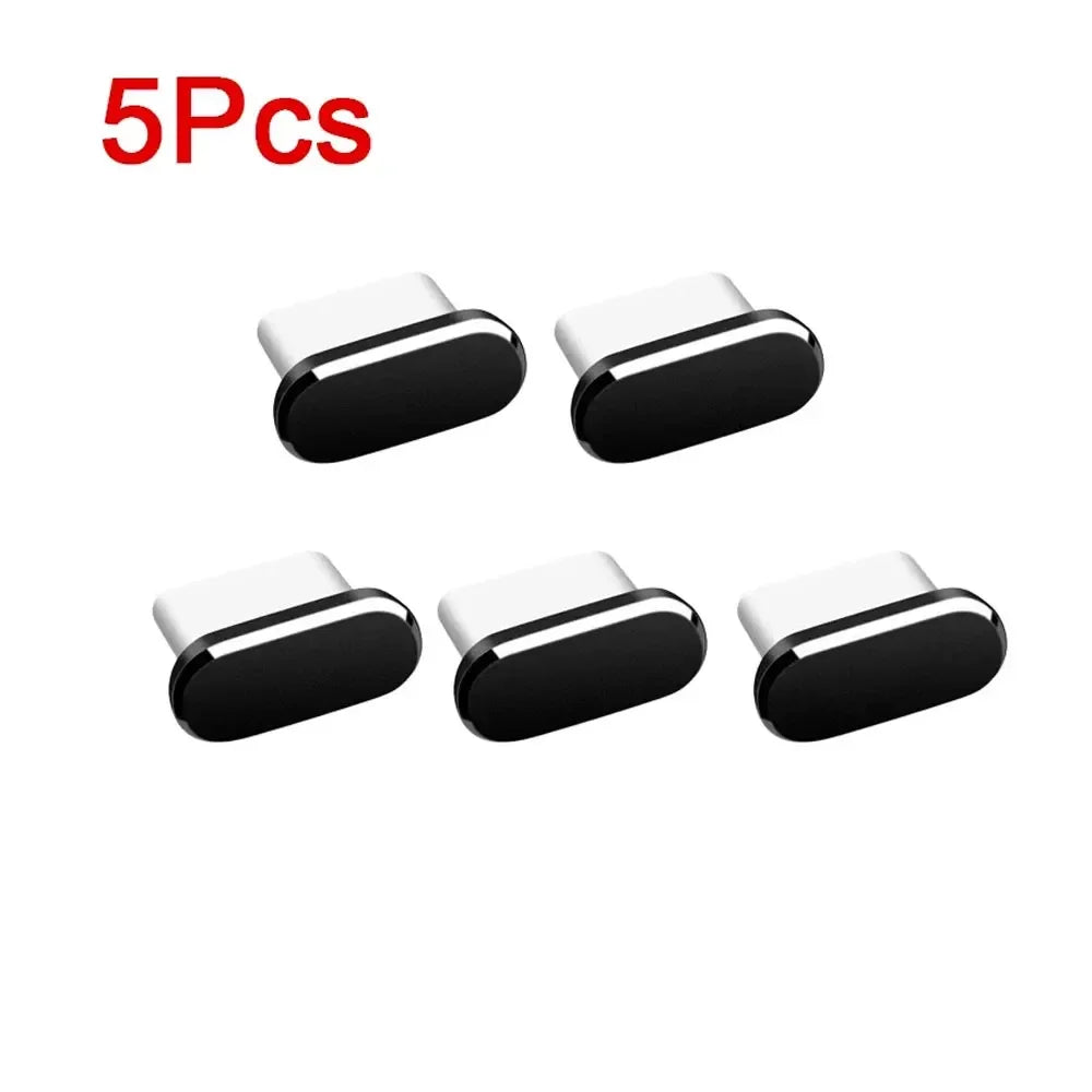 4Pcs USB C Dust Plug With Cleaning Brush Anti Dust USB-C Plug Cover Charging Port Cover Caps For Samsung Xiaomi All Type C Phone