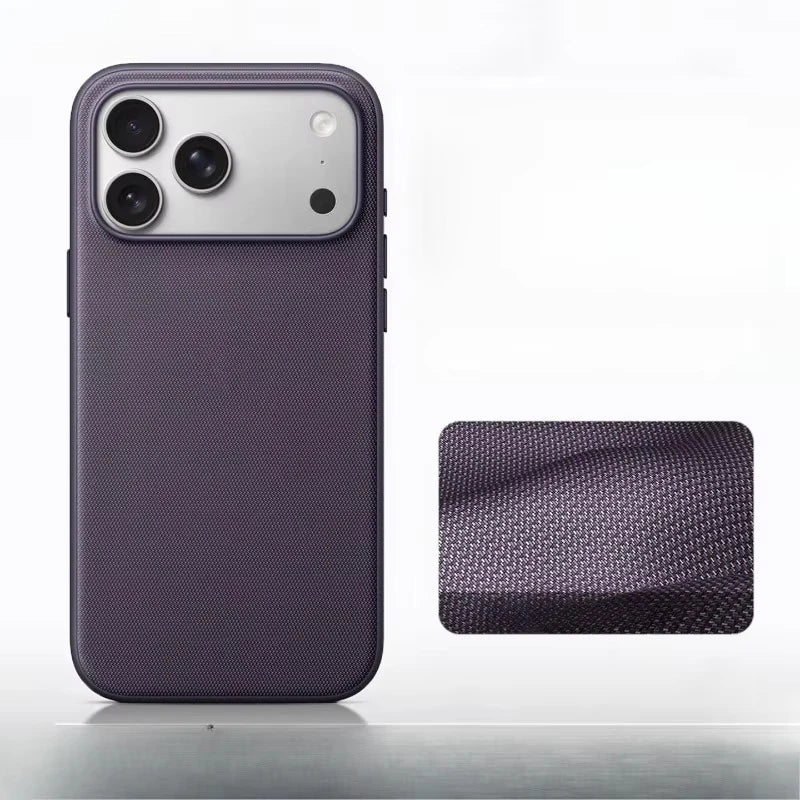 Luxury Tech Woven Magnetic Adsorption Phone Case for Iphone 17 16 15 14 13 Pro Max TechWoven for Magsafe Wireless Charge Cover