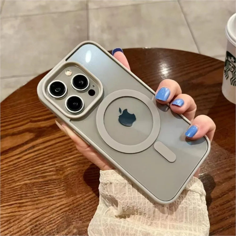 Luxury Magnetic Clear For Magsafe Phone Case For iPhone 11 12 13 15 14 16 Plus 17 Pro Max 17 Air Shockproof Armour Cover Cases