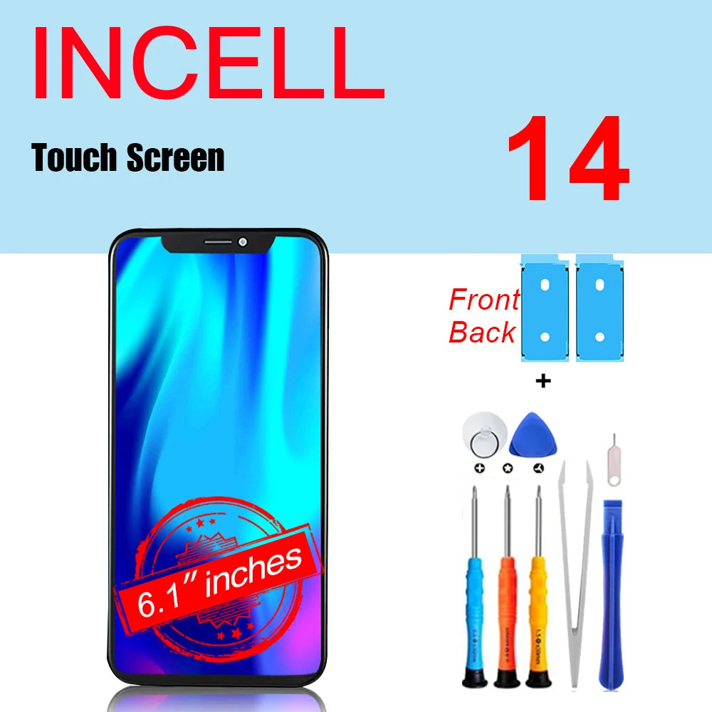 PINZHENG High Quality Screen INCELL LCD OLED For iPhone 14 Pro 15 Plus 13 Pro Max Displays For iPhone Replacement With Tools