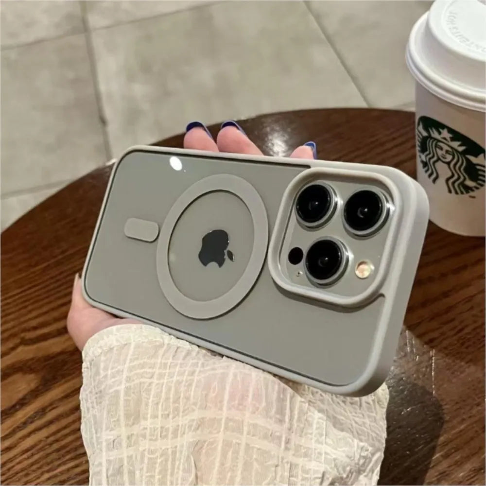 Luxury Magnetic Clear For Magsafe Phone Case For iPhone 11 12 13 15 14 16 Plus 17 Pro Max 17 Air Shockproof Armour Cover Cases