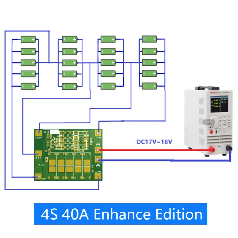 2S 3S 4S Li-ion Lithium Battery 18650 Charger Protection Board BMS 20A 25A 40A 60A Enhance Balance with Balance For Drill Motor