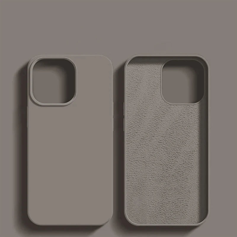 Luxury Shockproof Case For Apple iPhone 11 12 13 14 15 16 17 Pro Max 17 Air Plus Liquid Silicone Cases Cover Phone Accessories