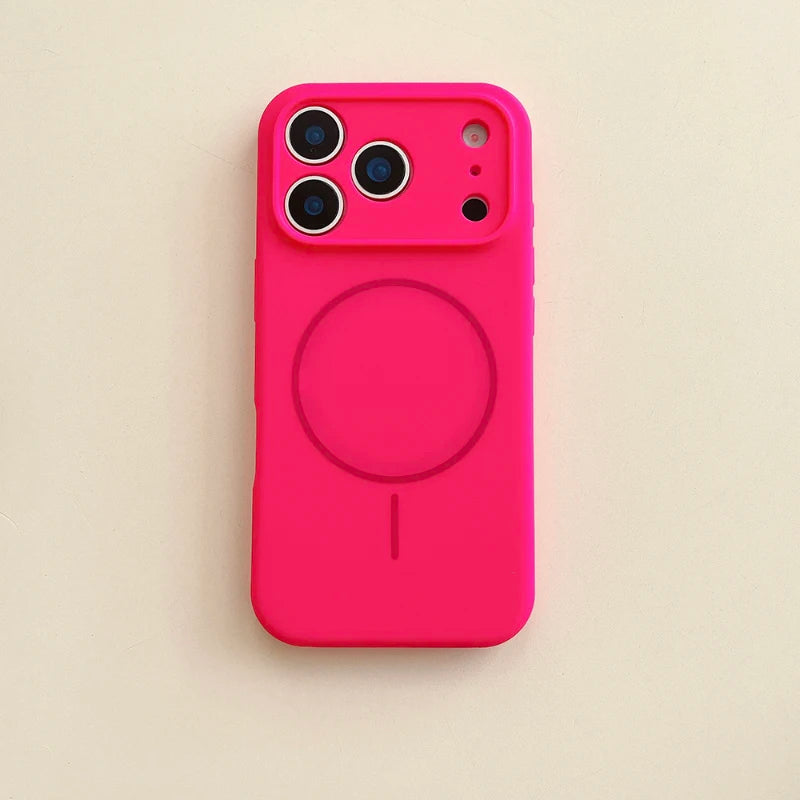 For Magsafe Magnetic Wireless Charging Solid Color Silicone Phone Case For iPhone 17 Pro Max/17/17 Pro Air Bumper Back Cover