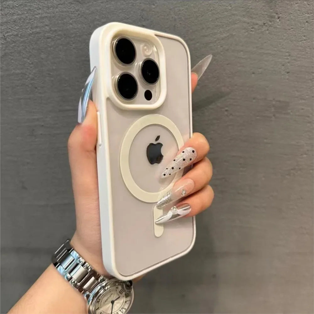 Luxury Magnetic Clear For Magsafe Phone Case For iPhone 11 12 13 15 14 16 Plus 17 Pro Max 17 Air Shockproof Armour Cover Cases