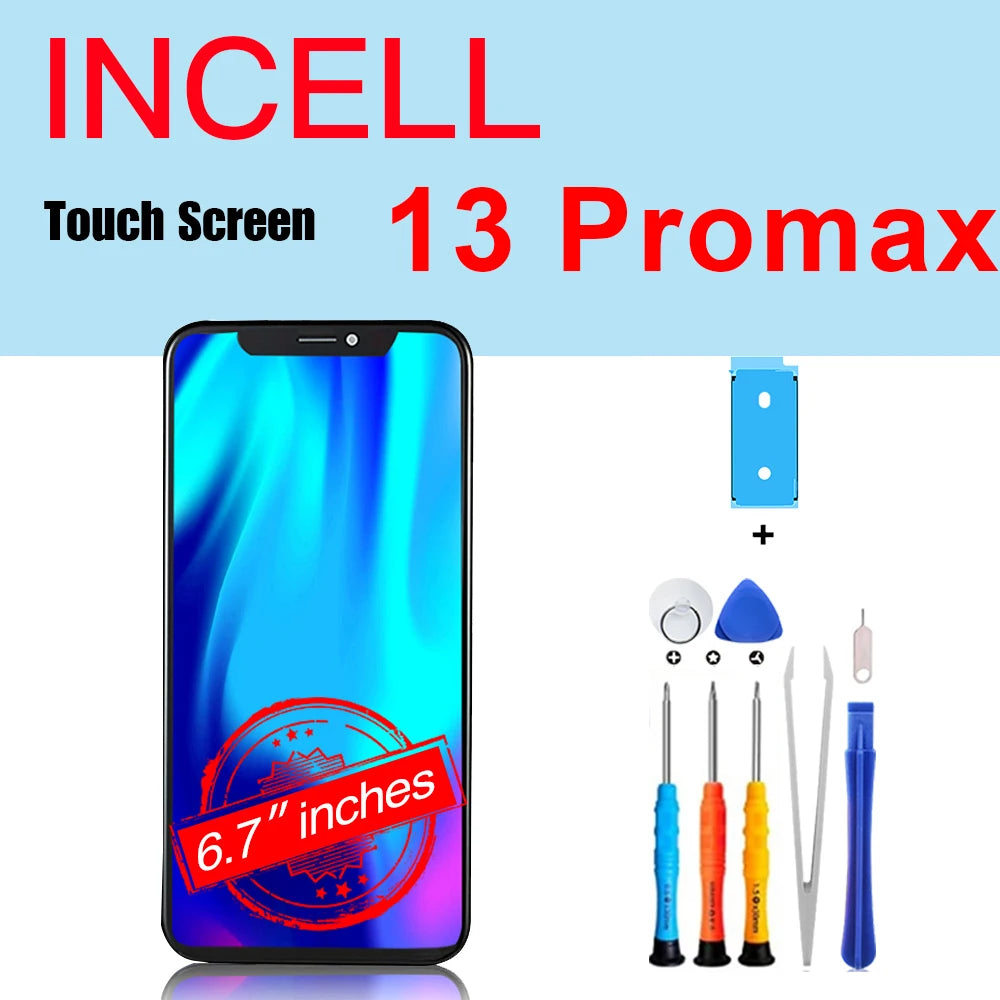 PINZHENG High Quality Screen INCELL LCD OLED For iPhone 14 Pro 15 Plus 13 Pro Max Displays For iPhone Replacement With Tools