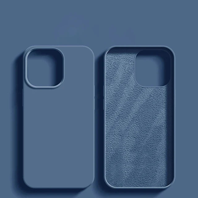 Luxury Shockproof Case For Apple iPhone 11 12 13 14 15 16 17 Pro Max 17 Air Plus Liquid Silicone Cases Cover Phone Accessories