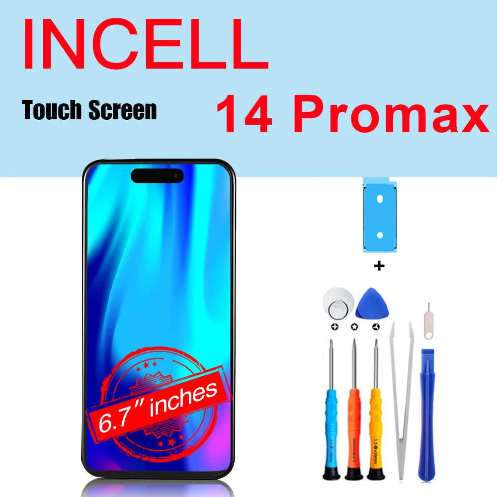 PINZHENG High Quality Screen INCELL LCD OLED For iPhone 14 Pro 15 Plus 13 Pro Max Displays For iPhone Replacement With Tools