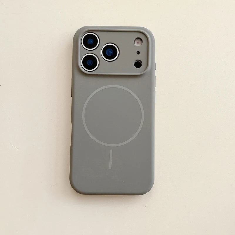 For Magsafe Magnetic Wireless Charging Solid Color Silicone Phone Case For iPhone 17 Pro Max/17/17 Pro Air Bumper Back Cover