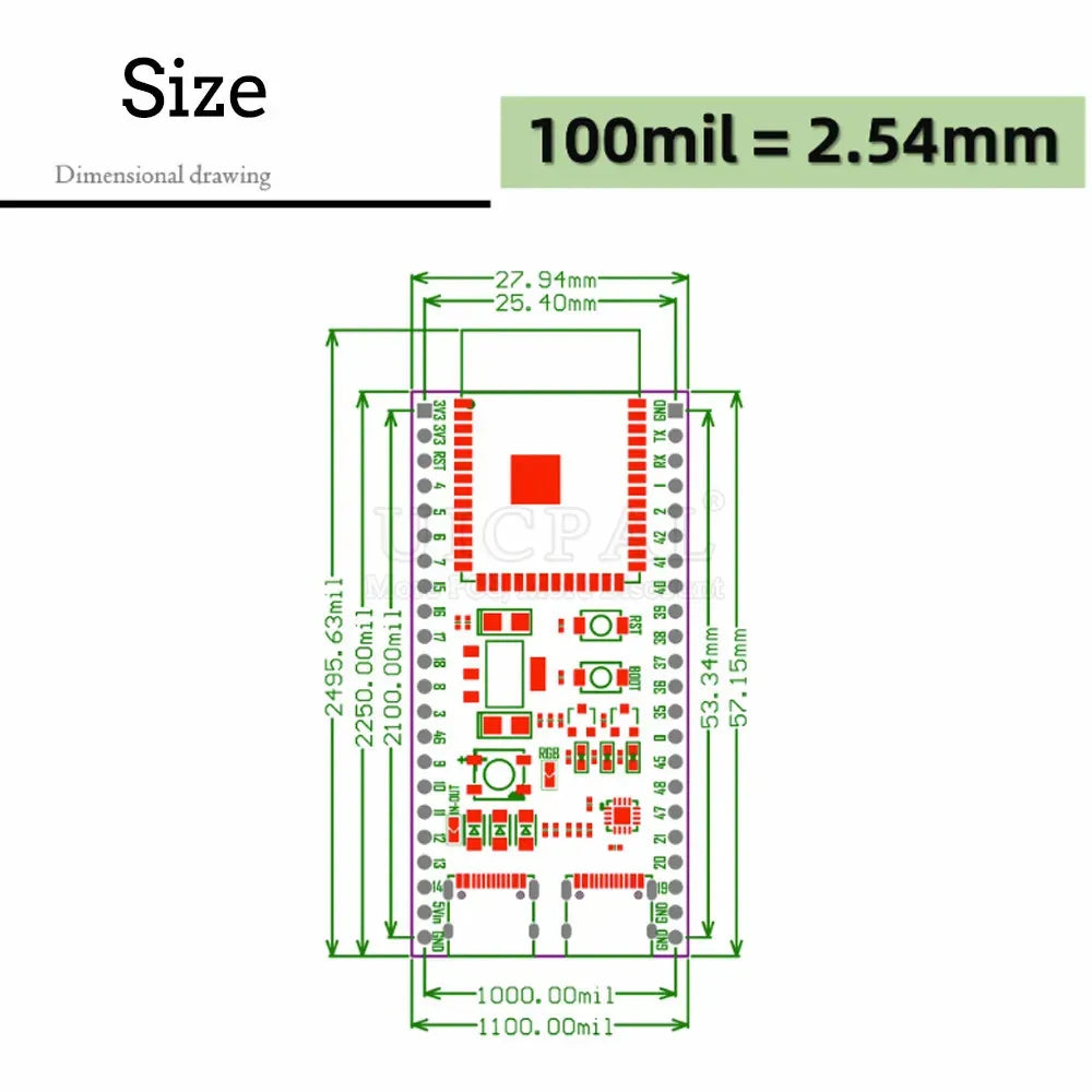 ESP32-S3 Development Board 2.4G Wifi Module for Arduino ESP IDF ESP32-S3WROOM1 N8R2 N16R8 44Pin Type-C 8M PSRAM ESP32 S3