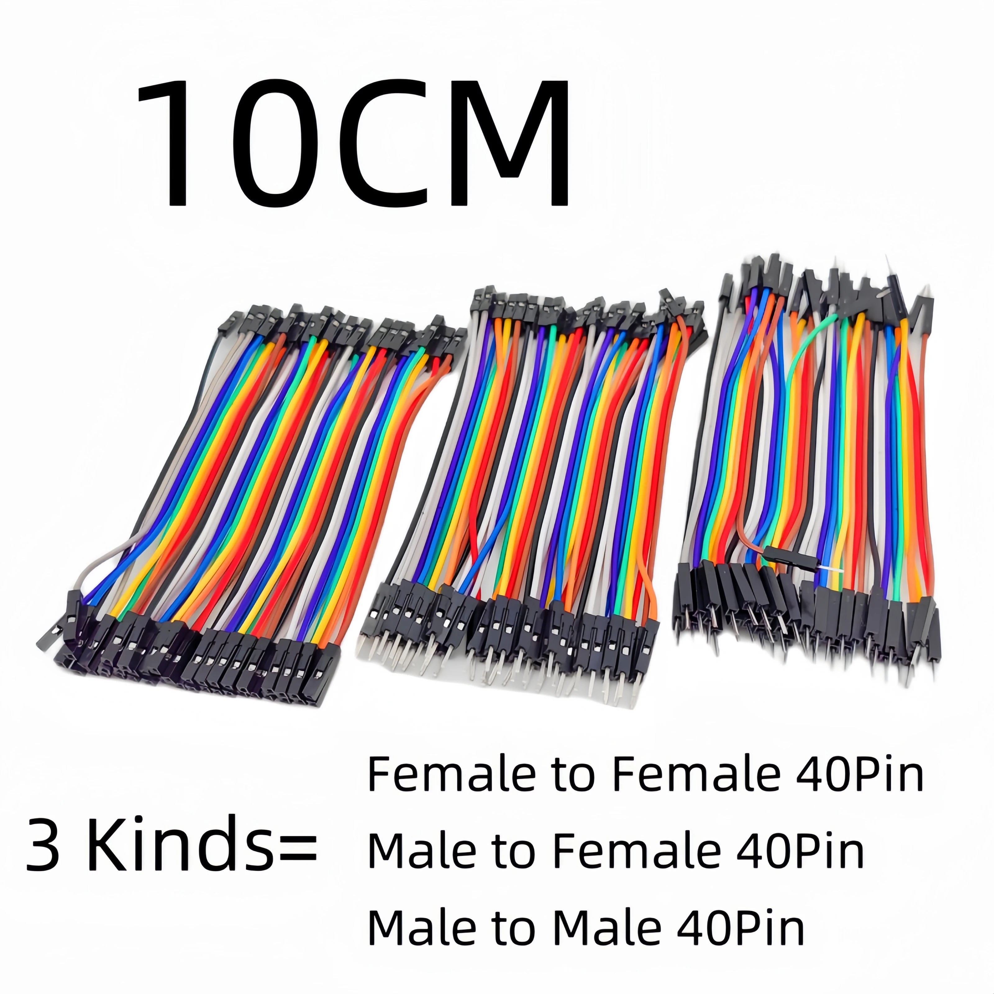 40-120pcs Dupont Line 10CM 20CM 30CM 40Pin Male to Male + Male to Female Female to Female Jumper Wire Dupont Cable for  DIY KIT