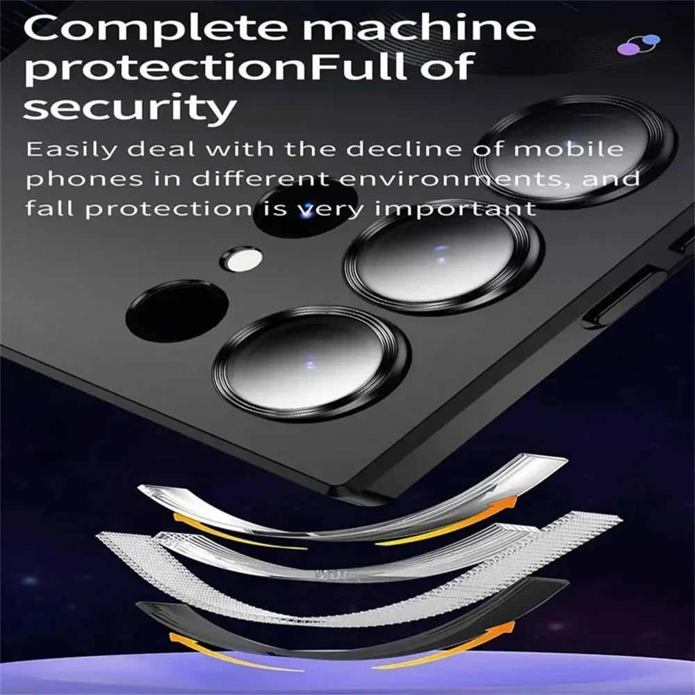 Luxury Matte Magnetic phone Case for Samsung galaxy S25 S24 S23 S22 Ultra S21 Plus A17 A07 A56 A36 A26 A16 Magsafe Phone Cover
