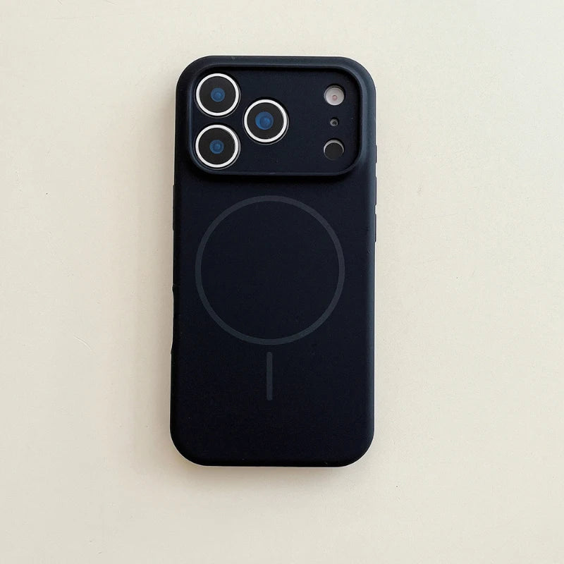 For Magsafe Magnetic Wireless Charging Solid Color Silicone Phone Case For iPhone 17 Pro Max/17/17 Pro Air Bumper Back Cover