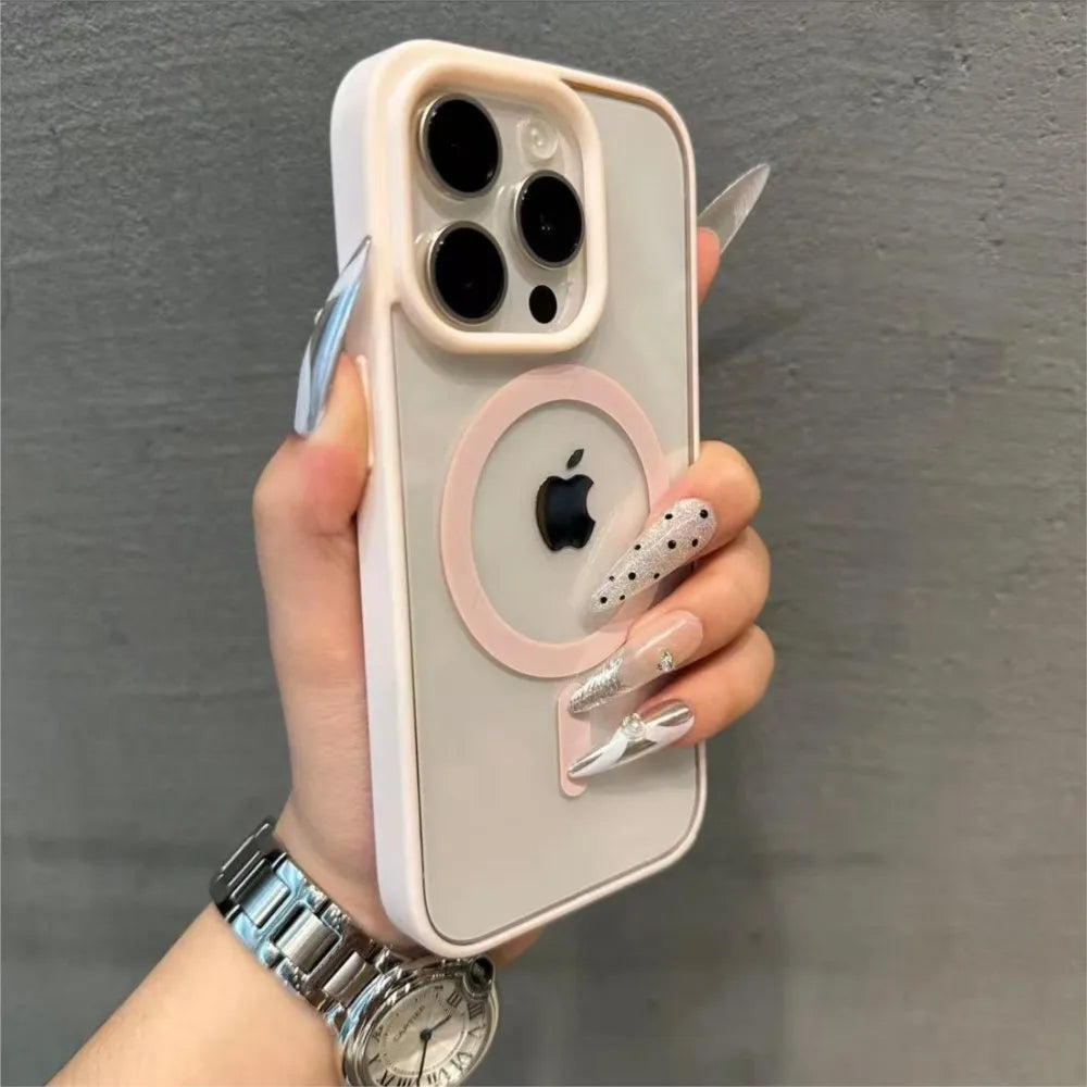 Luxury Magnetic Clear For Magsafe Phone Case For iPhone 11 12 13 15 14 16 Plus 17 Pro Max 17 Air Shockproof Armour Cover Cases