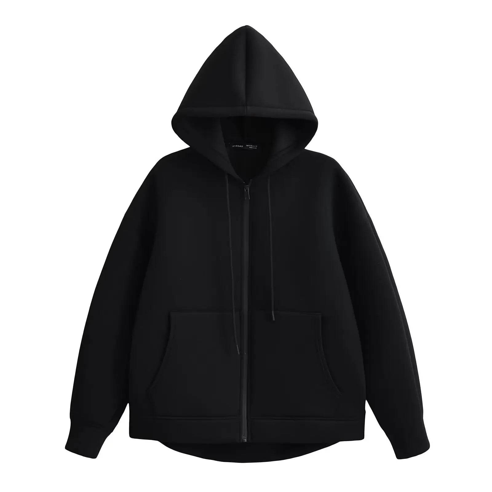 HH 2026 Casual Women's Soild Zipper Hoodie Long Sleeve Big Pocket Zipper Jacket With Hood Female Loose Outerwear Coat Tops