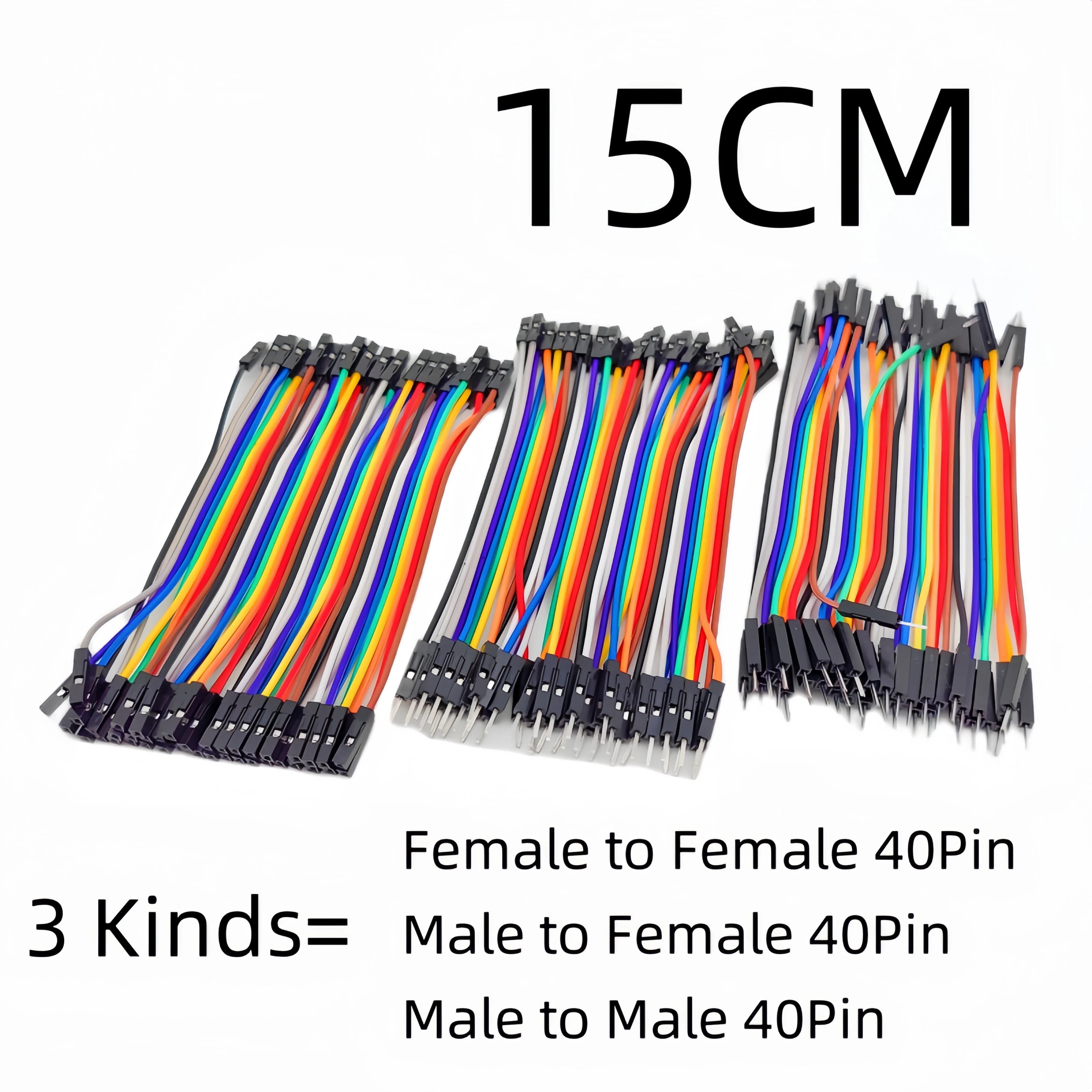 40-120pcs Dupont Line 10CM 20CM 30CM 40Pin Male to Male + Male to Female Female to Female Jumper Wire Dupont Cable for  DIY KIT
