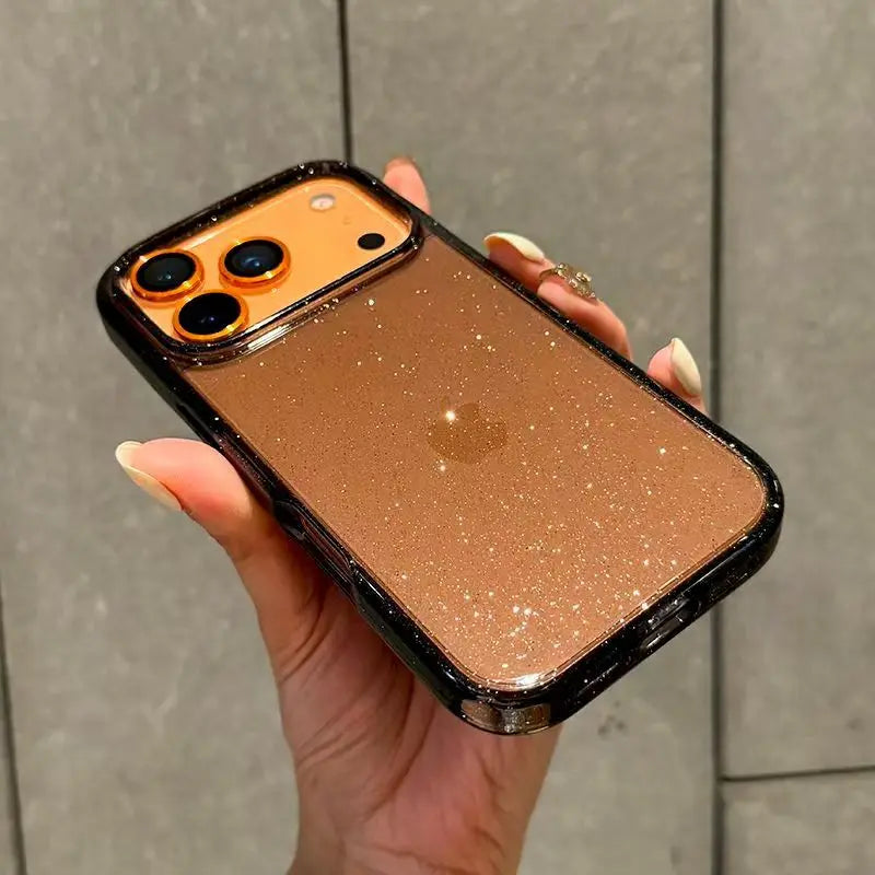 Luxury Fashion Bling Glitter Transparent Phone Case For iPhone 17 Pro Max 16 15 14 13 12 11 XS X XR 7 8 16 Plus 16E 17 Air Cover