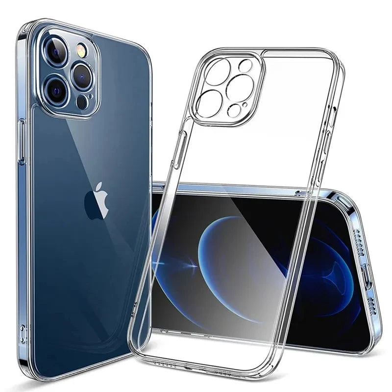 Ultra Thin Clear Transparent Soft TPU Case For iPhone 16 Pro Max 15 14 13 12 11 Pro Plus ProMax Mini Clear Back Cover Phone Case