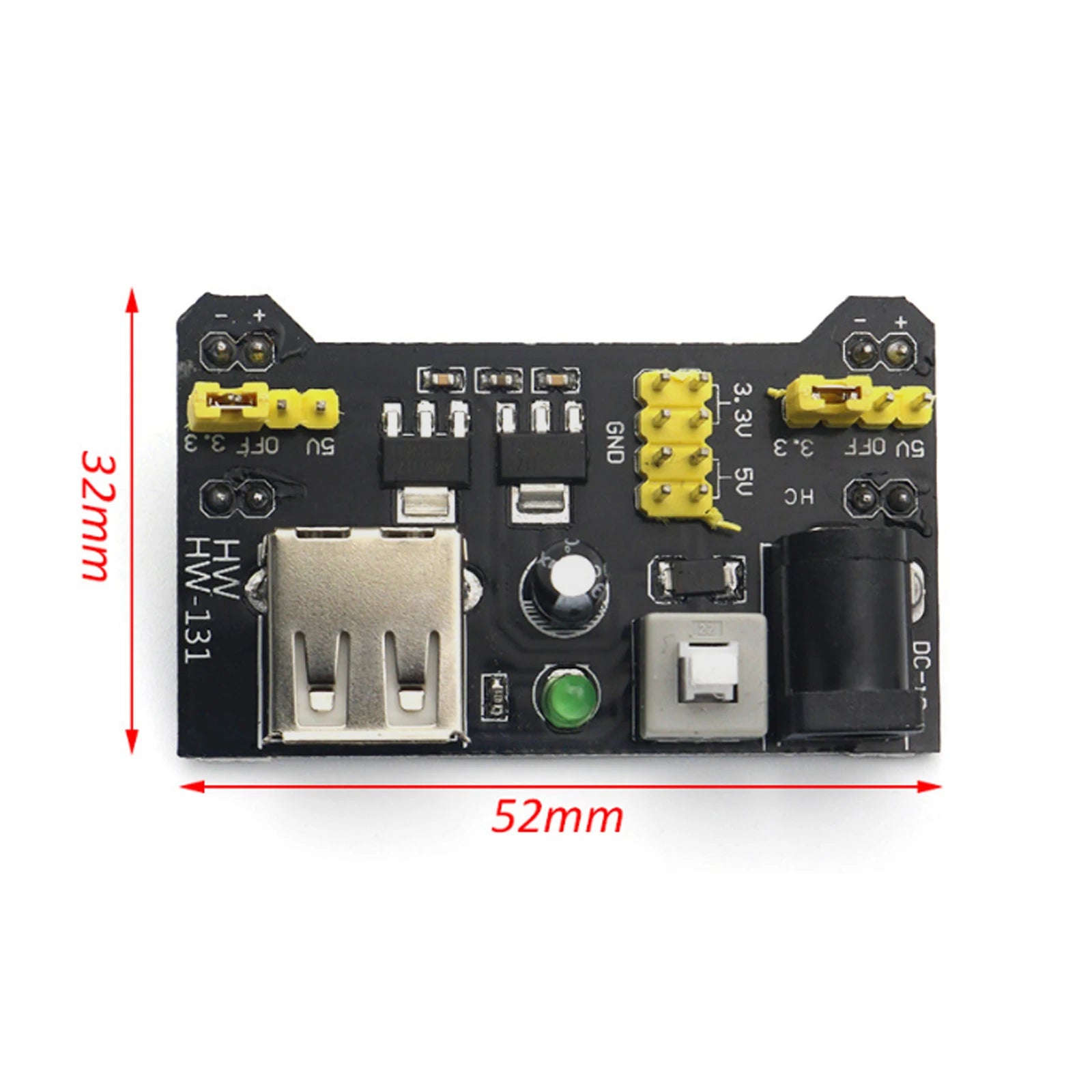 Solderless Breadboard Kit 830 Point 400 Point MB-102 HW-131 Power Module 3.3V 5V 65PCS Jumper Wire Set for Arduino Raspberry Pi