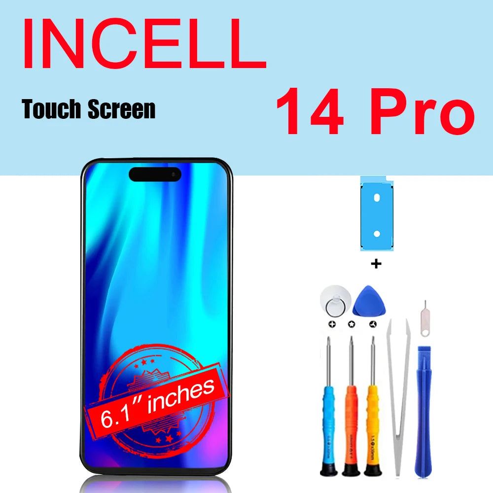 PINZHENG High Quality Screen INCELL LCD OLED For iPhone 14 Pro 15 Plus 13 Pro Max Displays For iPhone Replacement With Tools