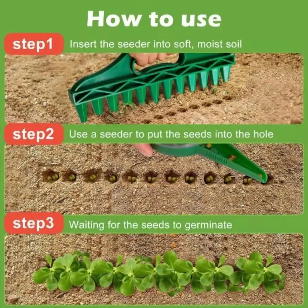 Seeds Spreader Seed in Gardening Manual Soil Portable Seeds Spacer Soil Puncher for Planting Seeds Soil Loosening