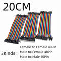 40-120pcs Dupont Line 10CM 20CM 30CM 40Pin Male to Male + Male to Female Female to Female Jumper Wire Dupont Cable for  DIY KIT