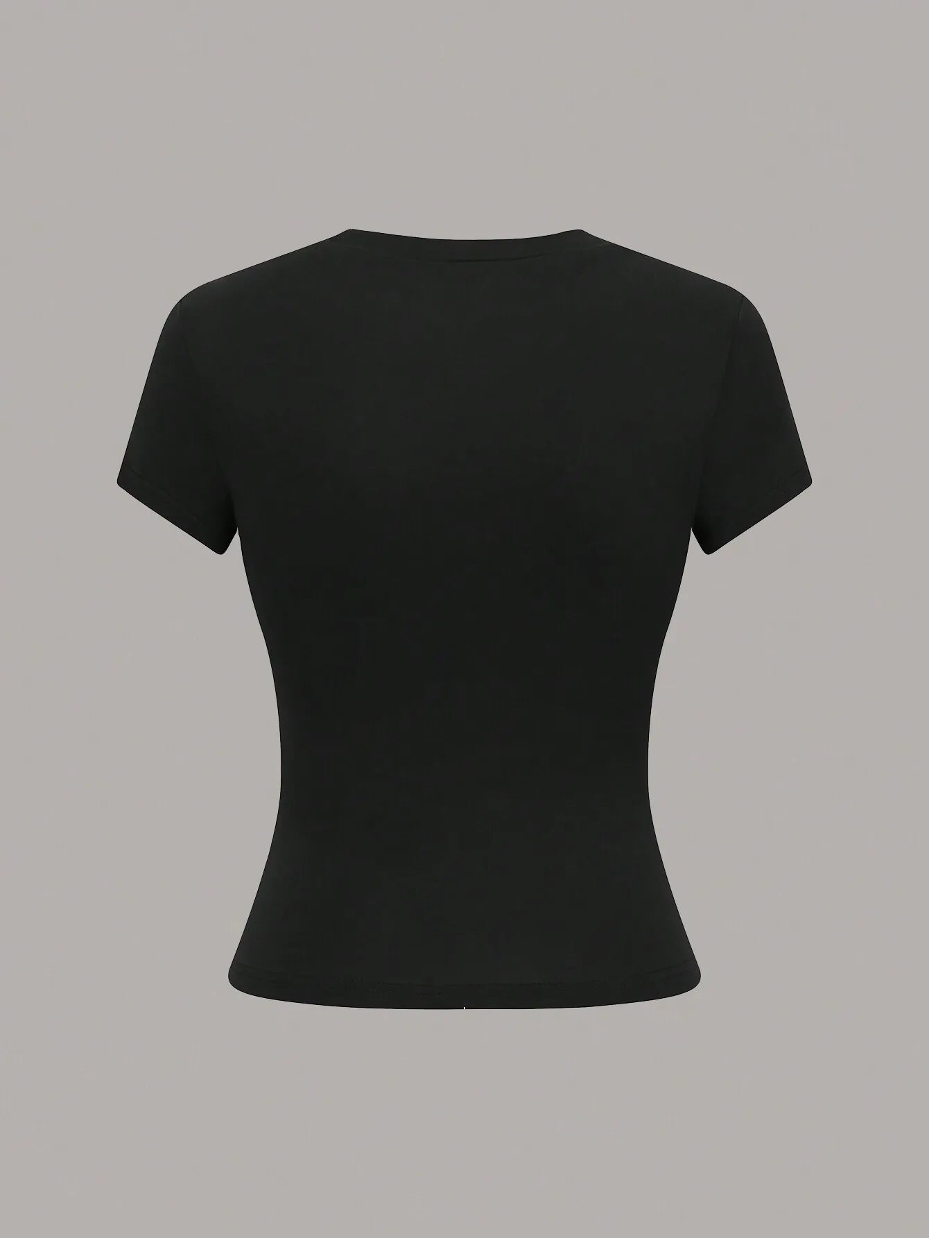 Women's Solid Color Short Sleeve T-Shirt, Minimalist Basic Top for Summer