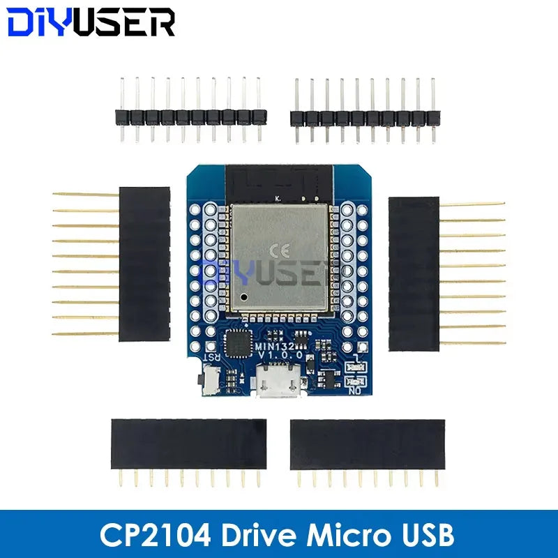 For Wemos Mini D1 ESP8266 ESP32 ESP-32S WIFI Bluetooth CP2104 Development Board Module For Arduino With Pins