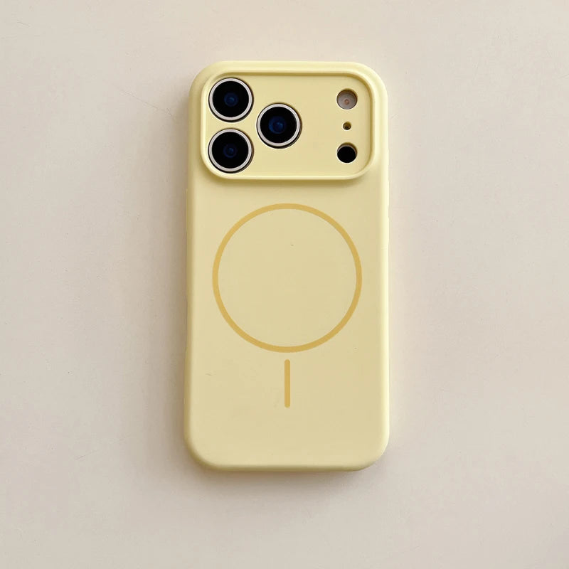 For Magsafe Magnetic Wireless Charging Solid Color Silicone Phone Case For iPhone 17 Pro Max/17/17 Pro Air Bumper Back Cover