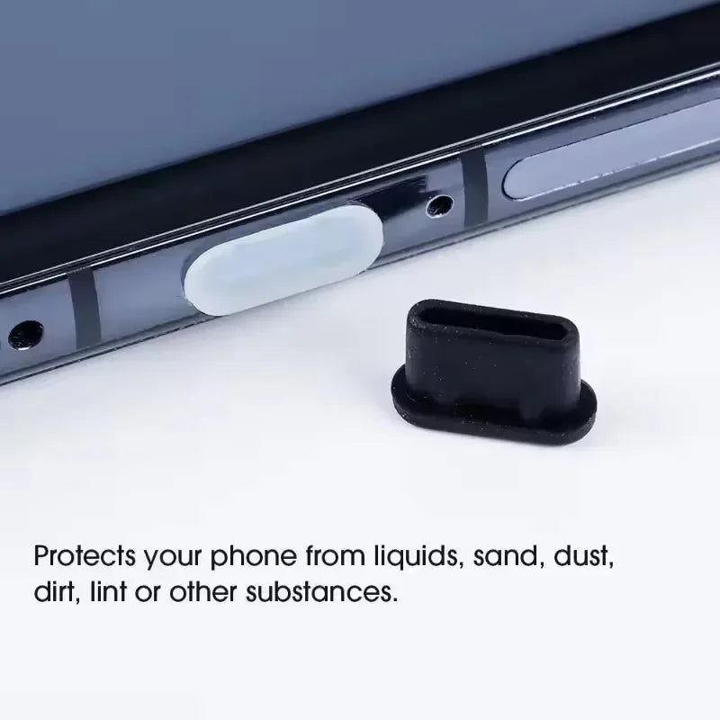 Silicone Dust Plugs Type C Charging Port Protector Stopper Cap Cover for Iphone 16 15 Pro Max 16 15 Plus Samsung Anti-Dust Plug