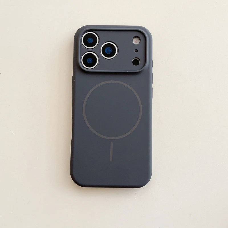 For Magsafe Magnetic Wireless Charging Solid Color Silicone Phone Case For iPhone 17 Pro Max/17/17 Pro Air Bumper Back Cover