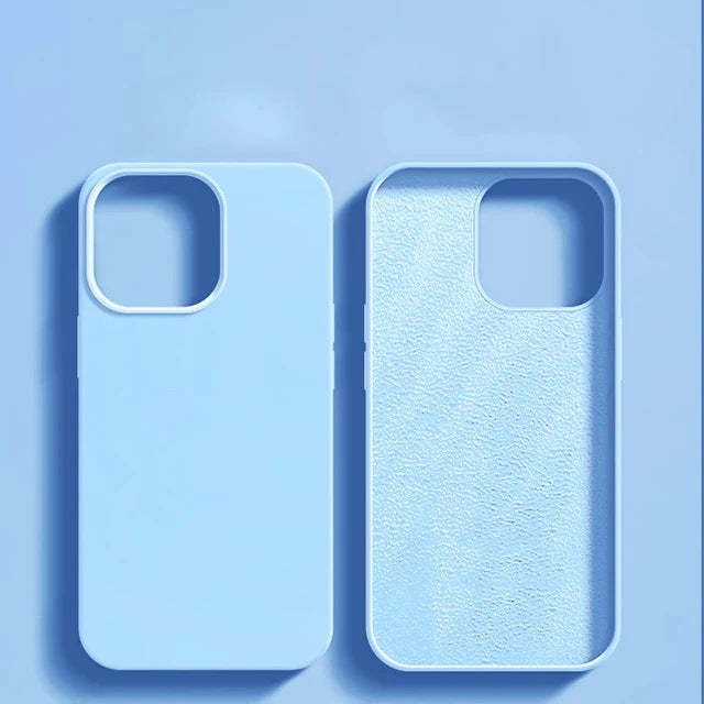 Luxury Shockproof Case For Apple iPhone 11 12 13 14 15 16 17 Pro Max 17 Air Plus Liquid Silicone Cases Cover Phone Accessories