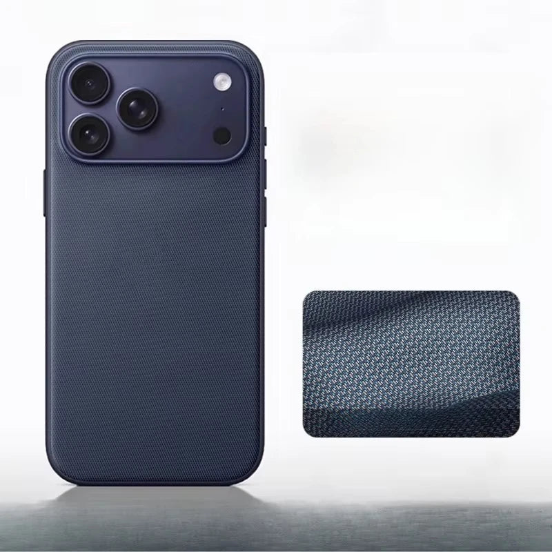 Luxury Tech Woven Magnetic Adsorption Phone Case for Iphone 17 16 15 14 13 Pro Max TechWoven for Magsafe Wireless Charge Cover