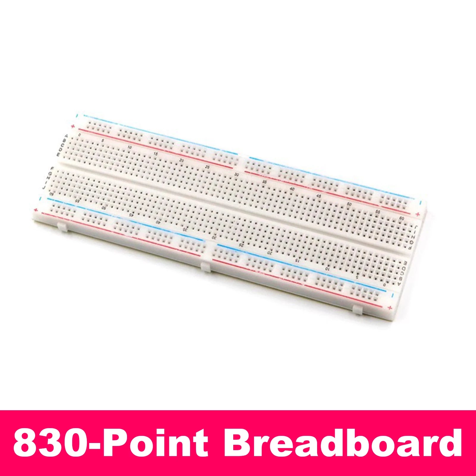 Solderless Breadboard Kit 830 Point 400 Point MB-102 HW-131 Power Module 3.3V 5V 65PCS Jumper Wire Set for Arduino Raspberry Pi