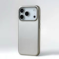 Fashion Plating 3D Luggage Stripes for Magsafe Phone Case for IPhone 17 16 15 14 Pro Max Shockproof Wireless Charge Matte Cover